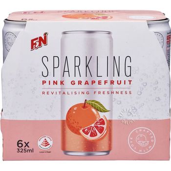 F&N Sparkling Pink Grapefruit 6 x 325ml