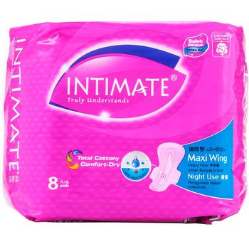 Intimate Maxi Wing Night Use 8pcs 28cm