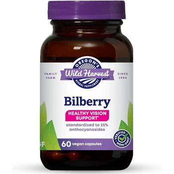 Oregon's Wild Harvest Bilberry Herbal Supplement 60 Count