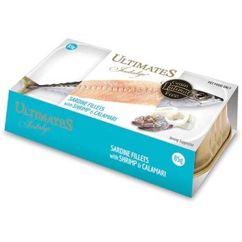 Ultimates Indulge Cat Sardine Fillets with Shrimp and Calamari 85g