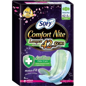 Sofy Comfort Nite Antibac Longest Pads Heavy Flow 42cm