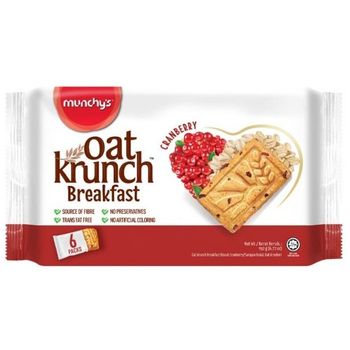 Munchy's Oat Krunch Crackers Cranberry 192g