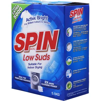 Spinmatic Low Suds Detergent Powder Active Bright 5.5kg