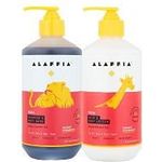 Alaffia Baby Coconut Strawberry Bathing Set Shampoo Body Wash 16oz Hair Body Moisturizer 16oz