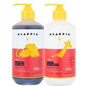 Alaffia Shampoo Body Wash Babies Kids Coconut Strawberry 500ml