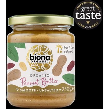 Biona Organic Peanut Butter Smooth From Palm Fat 250g