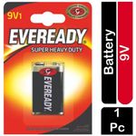 Eveready Super Heavy Duty 9v Carbon Zinc Battery