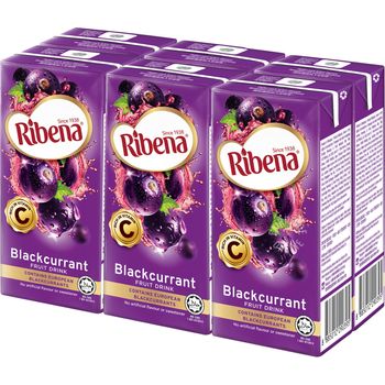 Ribena Blackcurrant Fruit Regular 6 x 200ml