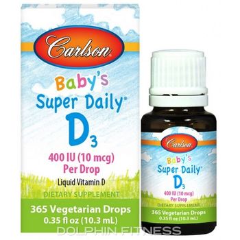 Carlson Labs Super Daily D3 For Baby 400 IU 10ml