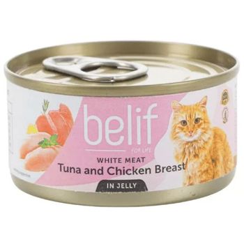 Belif Tuna Delicacy And Chicken Breast In Jelly For Cats 80g