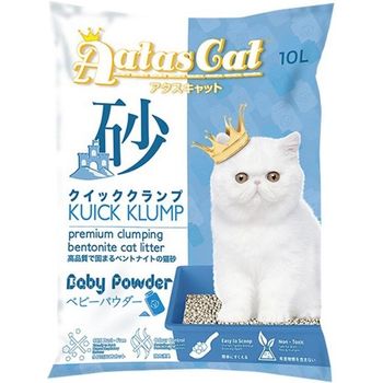 Aatas Cat Bentonite Cat Litter Kuick Klump Baby Powder 10l