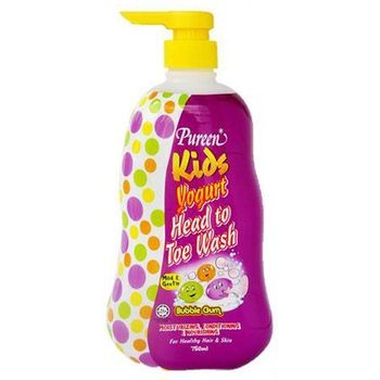 PUREEN KIDS BUBBLE GUM YOGURT HEAD TO TOE WASH 750ML