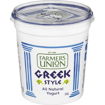 Farmers Union Thick and Creamy Natural Yogurt Greek Style 500g