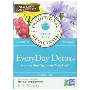 Traditional Medicinals - Detox Wellness, Organic EveryDay Detox Schisandra Berry Tea (16 teabags)