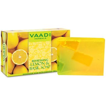 Vaadi Herbals Refreshing Lemon And Basil Soap 75g