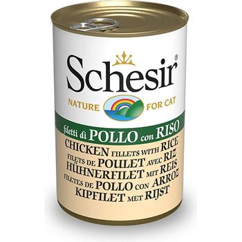 Schesir Cat Can Chicken Fillets With Rice 140g