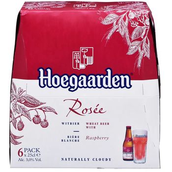 Hoegaarden Belgian Rose White Raspberry Beer 6pcs 250ml