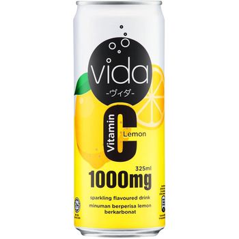 Vida C Vitamin Lemon Sparkling Flavoured 325ml