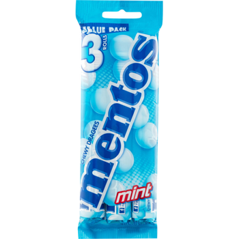 Mentos Chewy Dragees Spearmint 3 Roll 112.5g