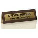 Boxer Gifts Office Junior Wooden Desk Sign Brown