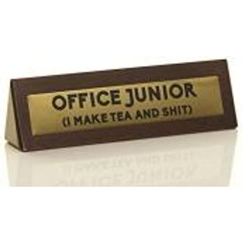 Boxer Gifts Office Junior Wooden Desk Sign Brown