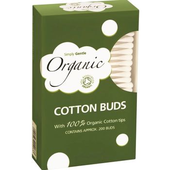 Simply Gentle - Cotton Wool, Organic Cotton Stem Buds (~ 200 buds)