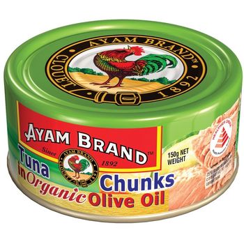 Ayam Brand Tuna Chunks in Organic Olive Oil 150g