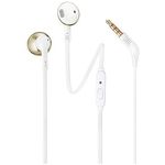 JBL Tune 205 Metal Earbud Headphones with Mic Gold