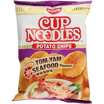 Nissin Cup Noodles Potato Chips Tom Yam Seafood Flavour 70g