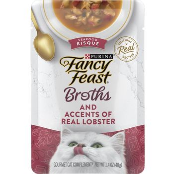Fancy Feast Seafood Bisque Broth And Accents Of Real Lobster 40g