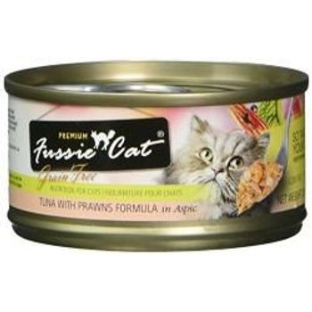 Fussie Cat Wet Food For Cat Tuna And Prawns 80g Can