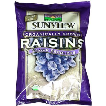Sunview Organic Raisins Black Sharepack 200g