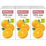 Marigold 100 Percent Packet Juice Orange 6 x 200ml