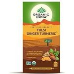 Organic India Tulsi Ginger Turmeric Tea 25 Tea Bags