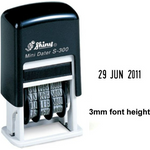 Shiny Self Inking Mini Date Stamp S-300