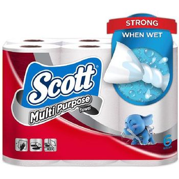 Tuala Dapur Scott Merah 6 x 55s