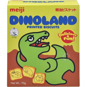 Meiji Printed Biscuits Dinoland 70g
