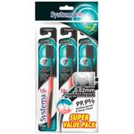 Systema ToothBrush Value Pack 3s Silver Charcoal