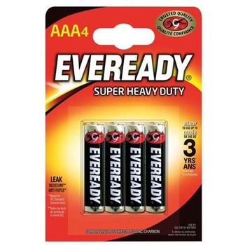 Eveready Super Heavy Duty AAA Batteries Pack of 4