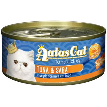 Aatas Cat Tantalizing Tuna and Saba in Aspic Formula Canned Cat Food 80g