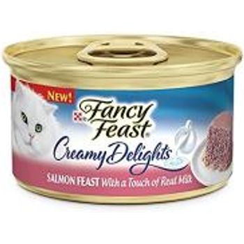 Purina Fancy Feast Creamy Delights Salmon Feast With A Touch Of Real Milk 90g