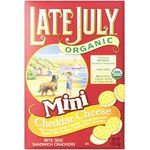 Late July Organic Bite Size Sandwich Crackers Mini Cheddar Cheese 142g