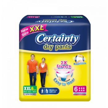 Certainty Dry Pants Xxl 6 Pcs 700g
