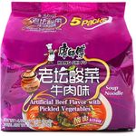 Master Kong Soup Noodle Artificial Beef Flavor with Pickled Vegetables 5pcs 116g