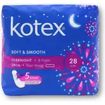 Kotex Soft And Smooth Overnight Non Wing 8 Pads 28cm