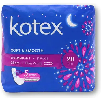 Kotex Soft And Smooth Overnight Non Wing 8 Pads 28cm