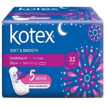 Kotex Soft And Smooth Overnight 14pcs 32cm