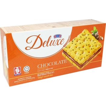 Hup Seng Deluxe Chocolate Sandwich Biscuits 160g
