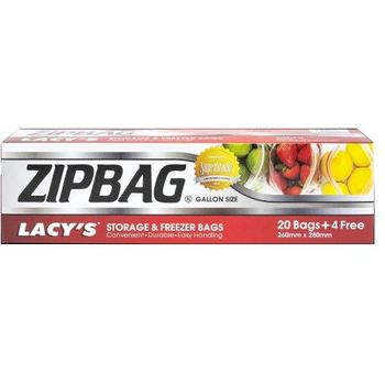 Lacy's Zipbag Quart Size 25 Bags