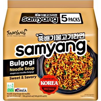 Samyang Bulgogi Noodle Soup 5pcs 140g